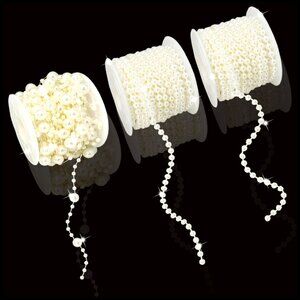 Faux Pearl Garland String Beads for DIY Jewelry Crafting Wedding Decor